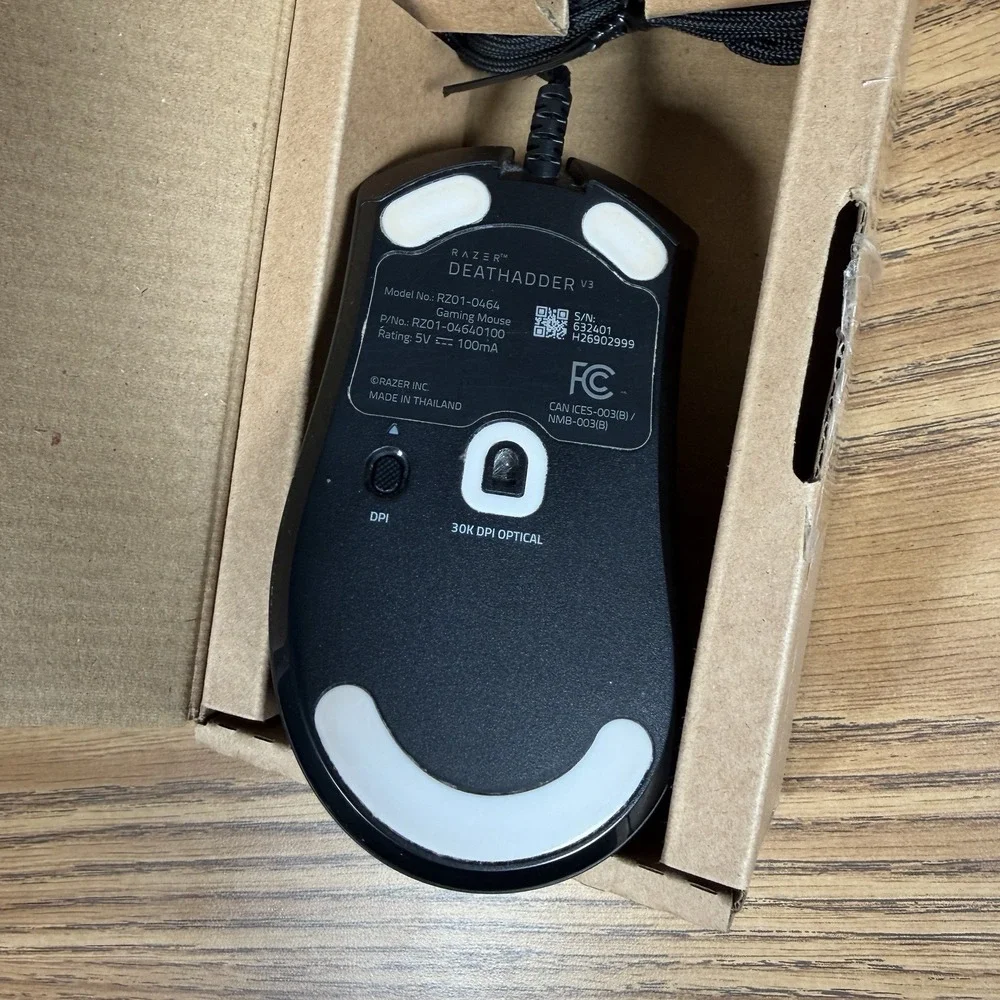 Razer DeathAdder V3 8K Hz Optical Wired Gaming Mouse (Black) - Open Box